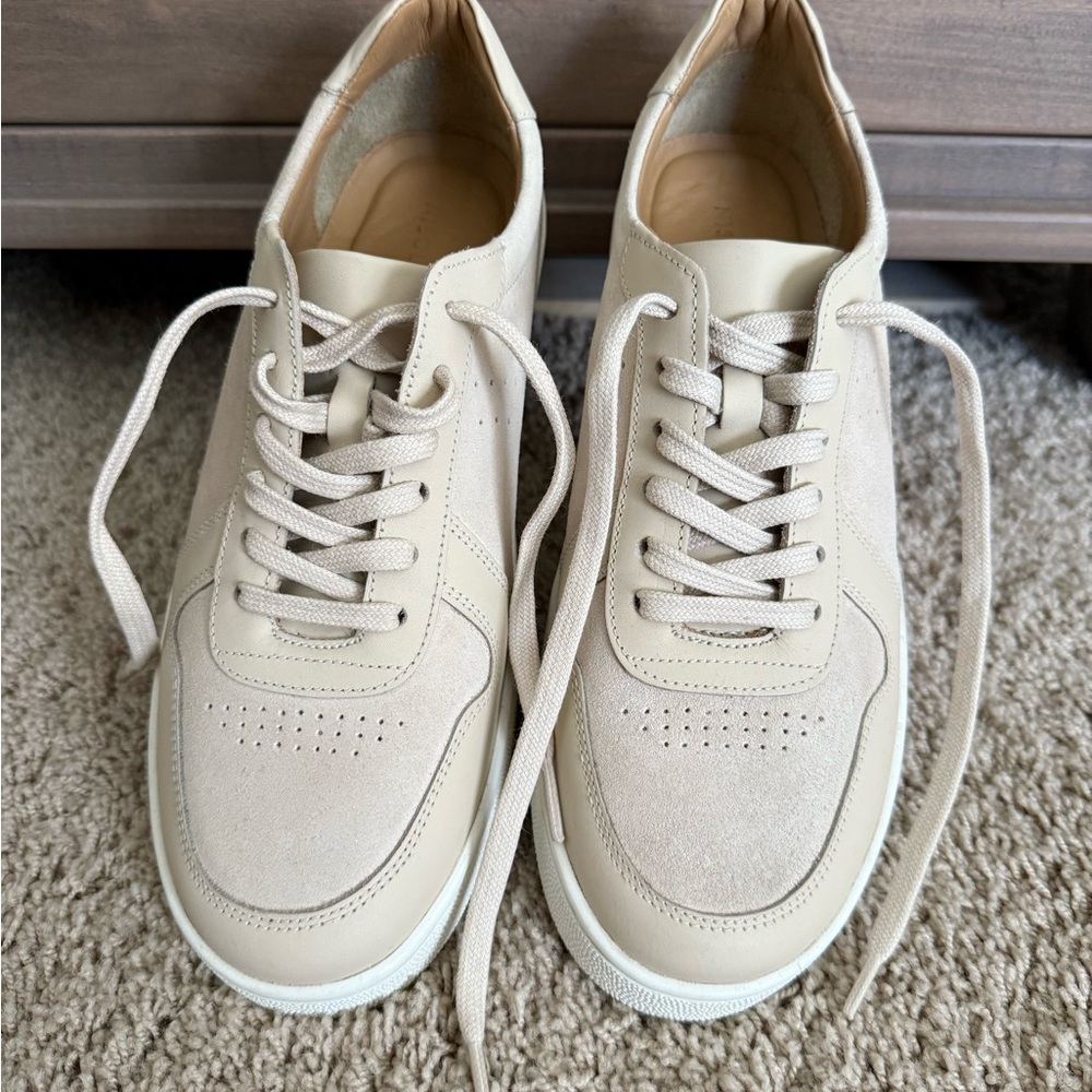 Nisolo genuine leather women’s sneakers, bone color, size 9, brand new!